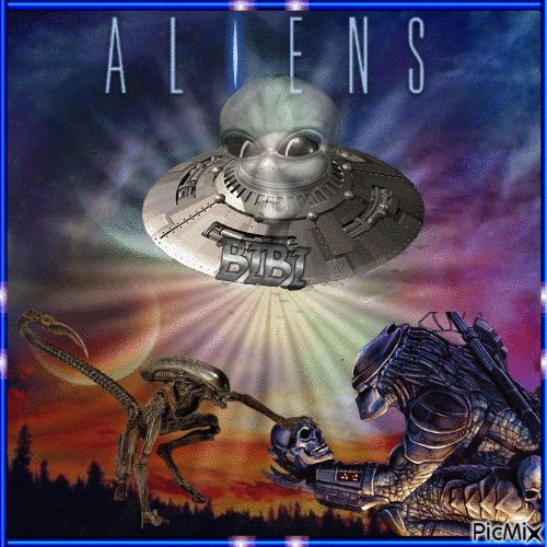 Prédator contre les aliens - Besplatni animirani GIF