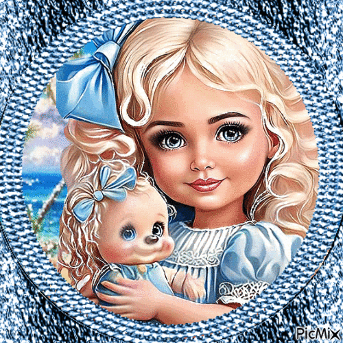 Petite fille blonde - Ingyenes animált GIF