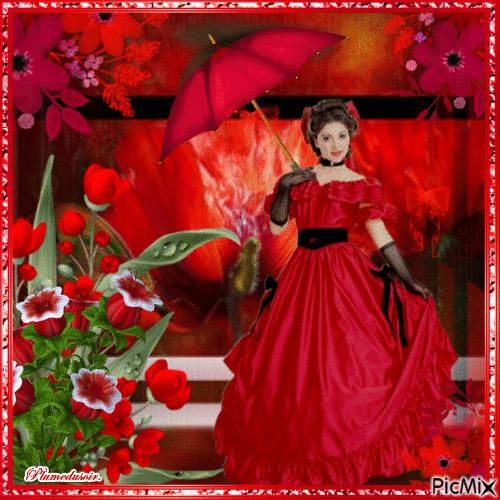 The red rose. - GIF animasi gratis