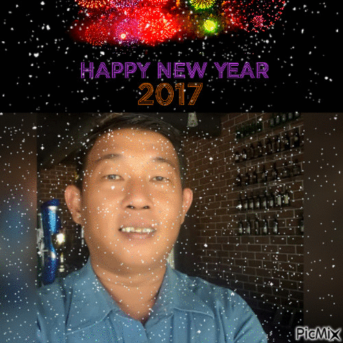 Happy New Year 2017 B - Animovaný GIF zadarmo