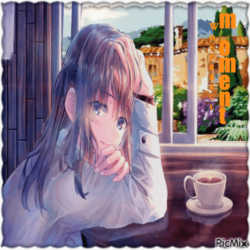Porträt eines Manga-Mädchens - 無料のアニメーション GIF