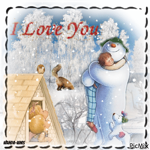 Winter-i love you - Darmowy animowany GIF