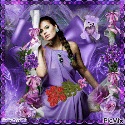 femme violet - Darmowy animowany GIF