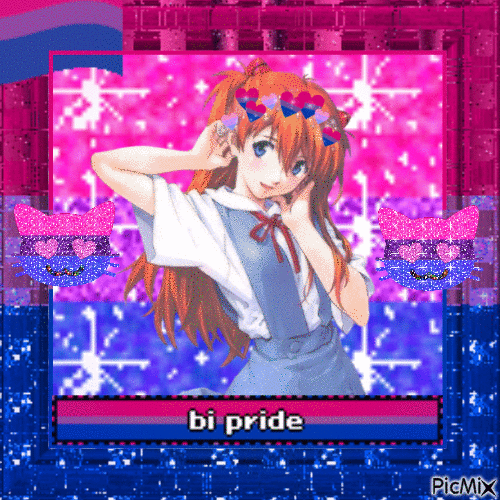 Bisexual Asuka Langley Soryuu - Безплатен анимиран GIF