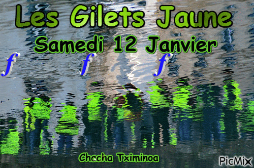 Les Gilets jaune - Darmowy animowany GIF