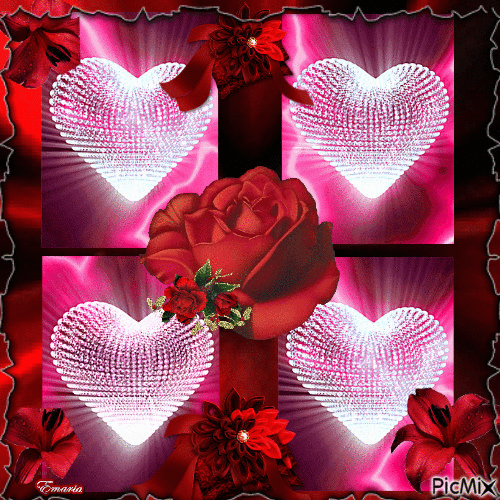 coração em flor - Free animated GIF