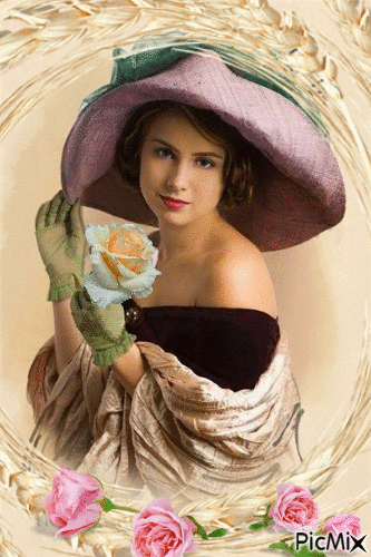 Femme vintage - Gratis animeret GIF