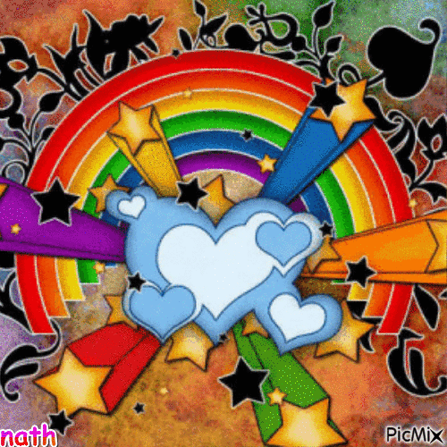 un dessin multicolore - Gratis animeret GIF