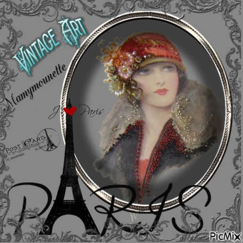 femme vintage - 無料png