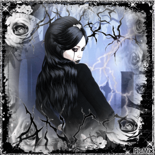 Goth Beauty - Безплатен анимиран GIF