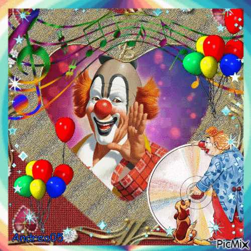 Funny clown... - GIF animado gratis