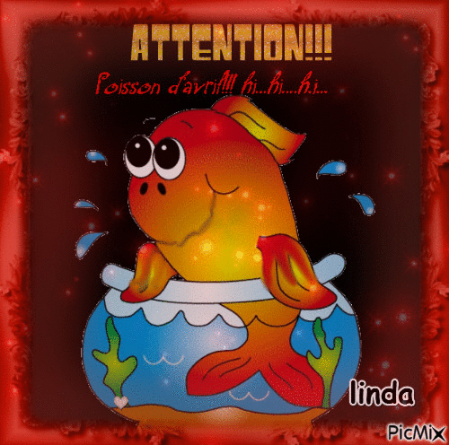 Attention au poisson d,avril - Free animated GIF