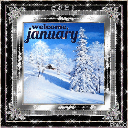 2021. Welcome January - GIF animé gratuit