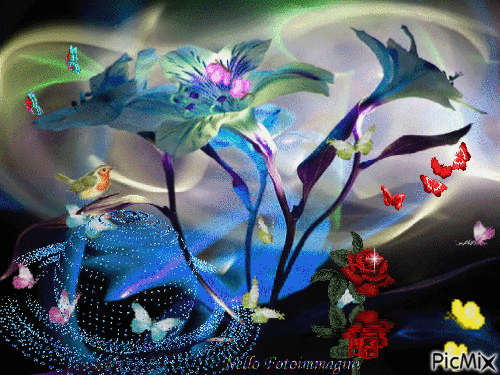 fiore farfalle - Безплатен анимиран GIF