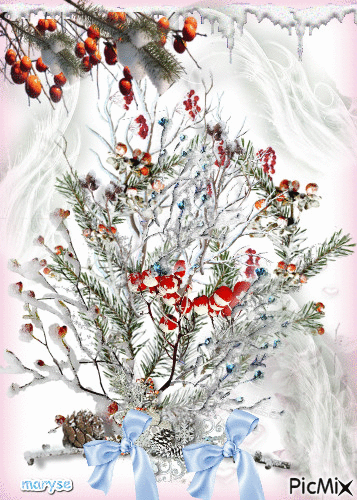 bouquet de decembre - Безплатен анимиран GIF