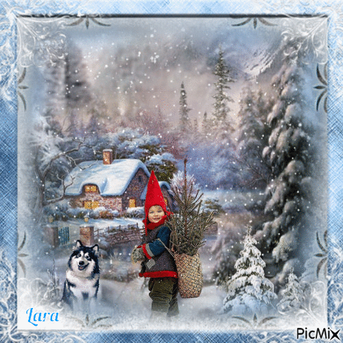 Paysage d'hiver - Ingyenes animált GIF