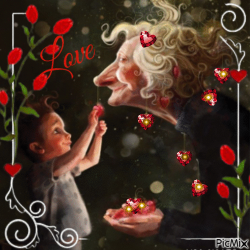 Love for Grandma - GIF animé gratuit