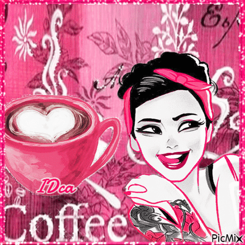 Café rose - Бесплатный анимированный гифка