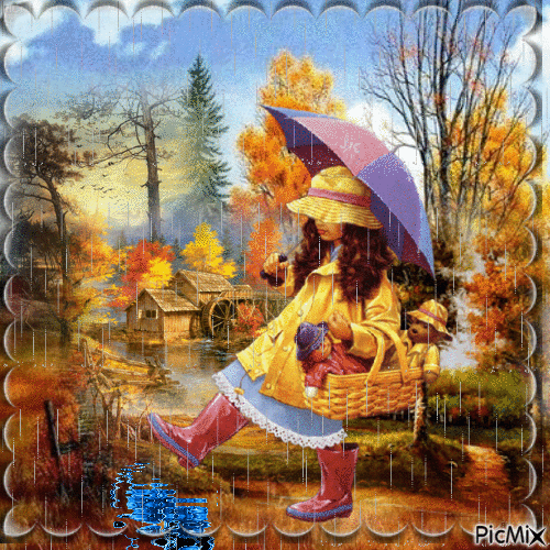Pluie d'automne - Free animated GIF