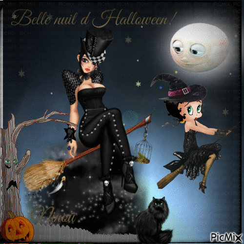 belle nuit d'Halloween ! - Free animated GIF