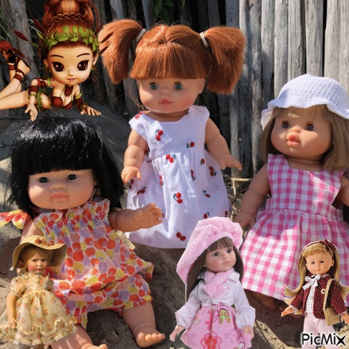 Monde Coloré de poupées - gratis png