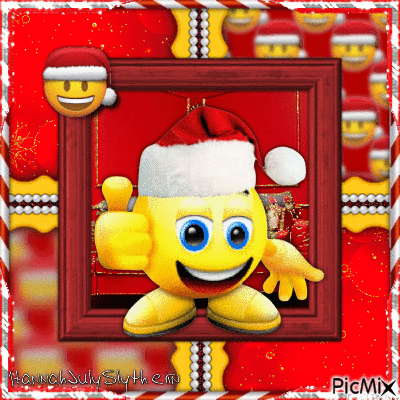 {[A Christmas Thumbs-Up Emoji]} - Nemokamas animacinis gif