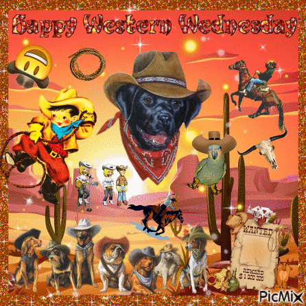 happy western wednesday - Nemokamas animacinis gif