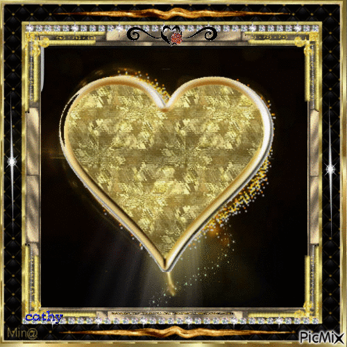 Golden Heart - GIF animate gratis
