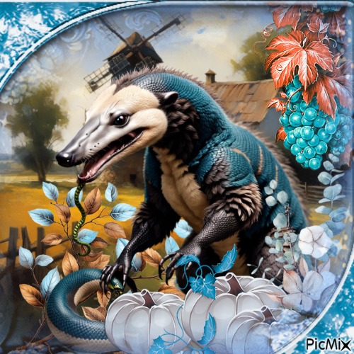 anteater monster autumn - PNG gratuit
