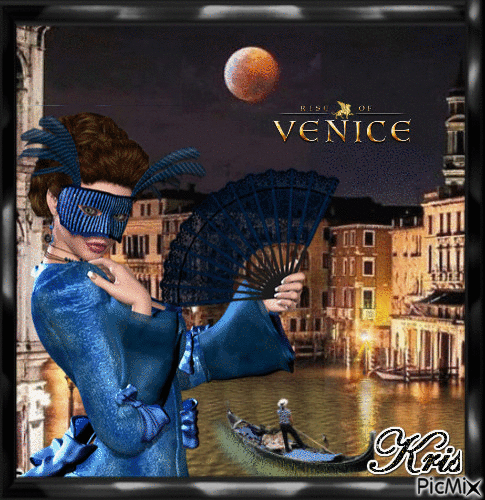 Venice by night - GIF animé gratuit