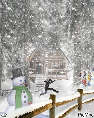 Bajo la nieve - Darmowy animowany GIF