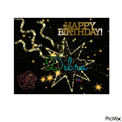 Happy Birthday Debra - Бесплатный анимированный гифка