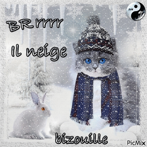 Il neige ❄❄❄ - Бесплатный анимированный гифка
