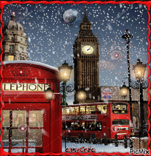 Noël à Londres - Zdarma animovaný GIF