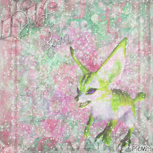 Green Fennec Fox - Besplatni animirani GIF