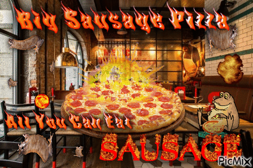 sausage pizza - Zdarma animovaný GIF