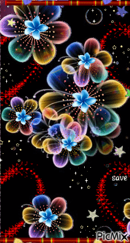 FLORES MULTICOLOR - Free animated GIF