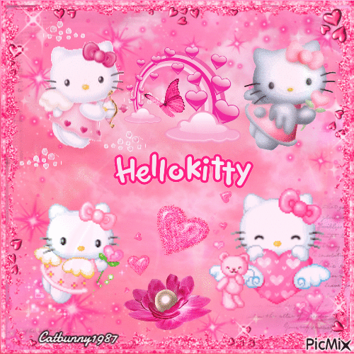 HELLO KITTY ANGELS! - 免费动画 GIF