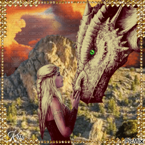 Dragon doré - GIF animé gratuit