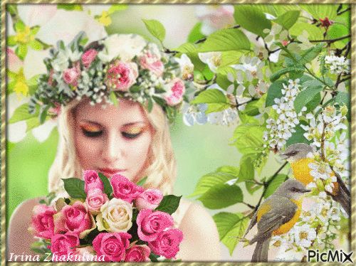 Spring... how much... in this word... - GIF animado gratis