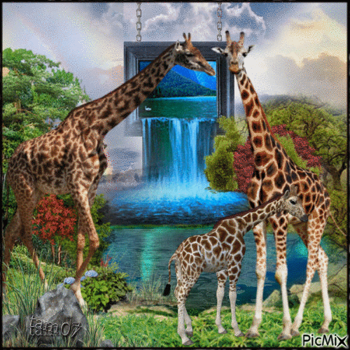 Girafes - GIF เคลื่อนไหวฟรี