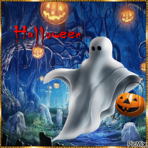 Halloween Ghost - GIF animasi gratis