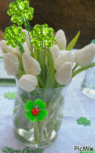 tulipes pour la St-Patrick - GIF animé gratuit