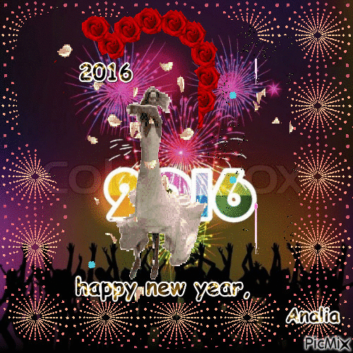happy New Year***سنة جديدة سعيدة***Feliz Año Nuevo - 無料のアニメーション GIF