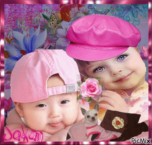 Casquettes de couleur rose - Ingyenes animált GIF