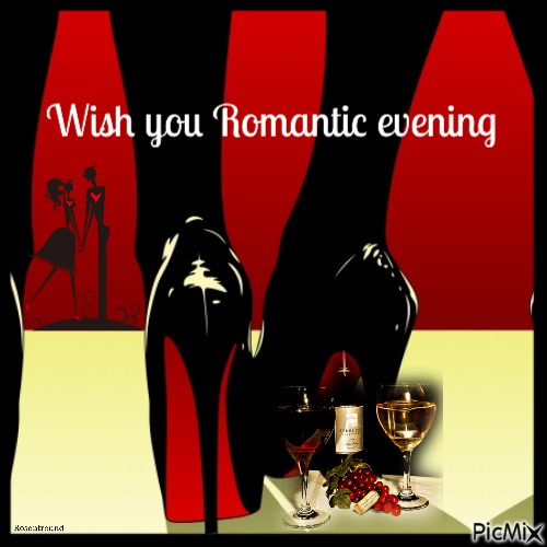 Wish you Romantic evening - darmowe png