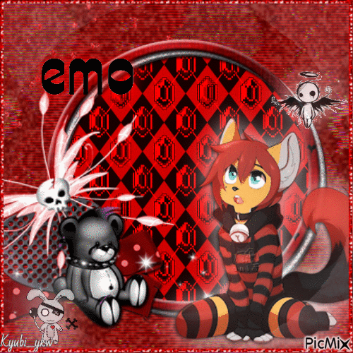 Emo Cat/Wolf thing - Nemokamas animacinis gif