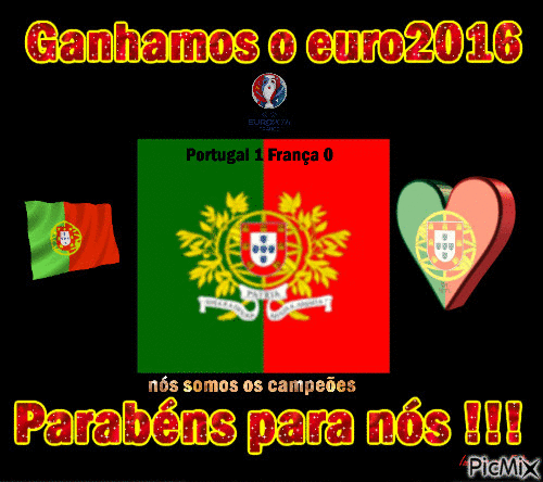 portugal champion euro2016 - GIF animé gratuit