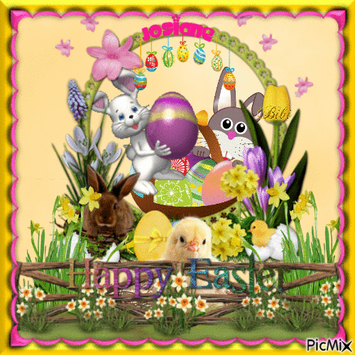 Happy Easter Josiane - GIF animasi gratis