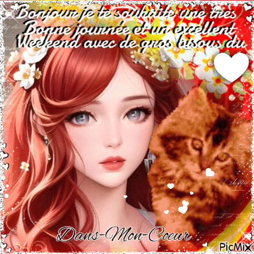 ☼💕Excellent Weekend Bisous💕☼ - Zdarma animovaný GIF